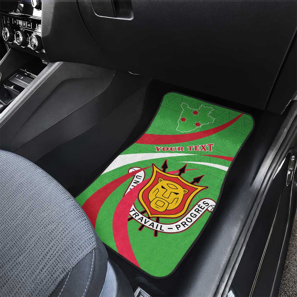 Personalized Burundi Independence Day Car Mats Coat Of Arms With Map