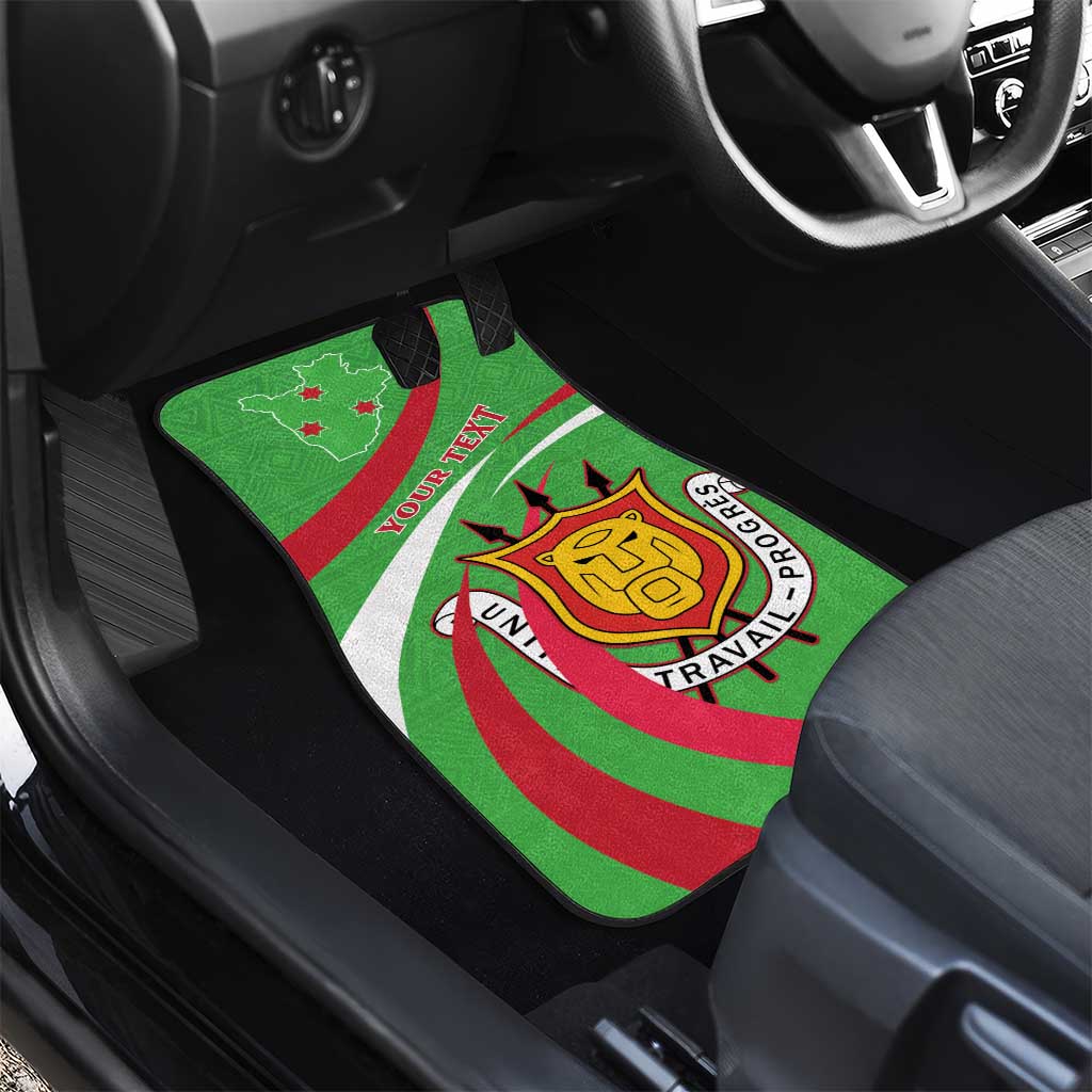 Personalized Burundi Independence Day Car Mats Coat Of Arms With Map