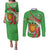 Personalized Burundi Independence Day Couples Matching Puletasi and Long Sleeve Button Shirt Coat Of Arms With Map