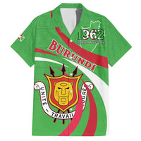 Personalized Burundi Independence Day Family Matching Long Sleeve Bodycon Dress and Hawaiian Shirt Coat Of Arms With Map