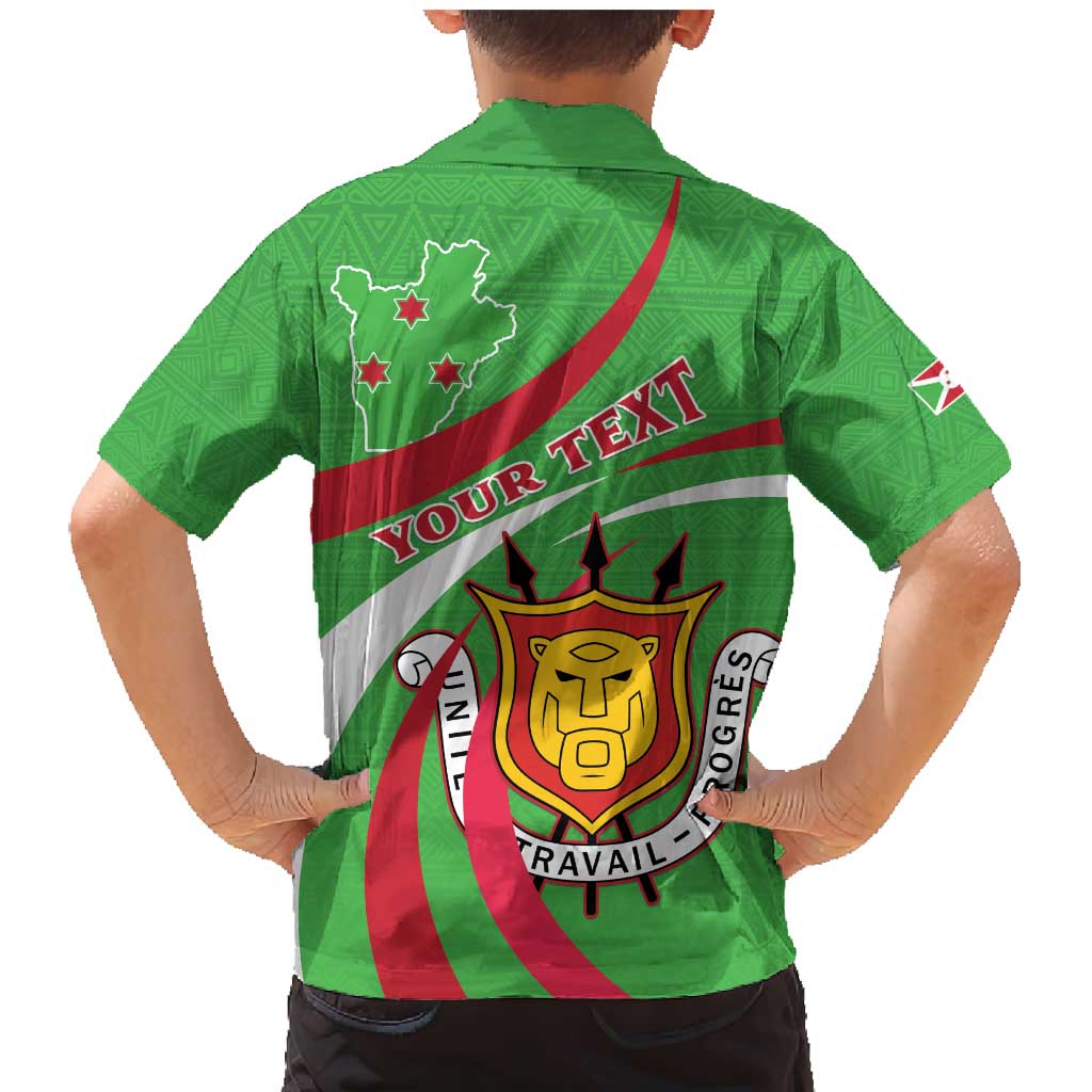 Personalized Burundi Independence Day Family Matching Mermaid Dress and Hawaiian Shirt Coat Of Arms With Map