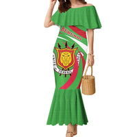 Personalized Burundi Independence Day Family Matching Mermaid Dress and Hawaiian Shirt Coat Of Arms With Map