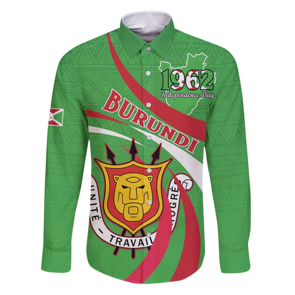 Personalized Burundi Independence Day Family Matching Puletasi and Hawaiian Shirt Coat Of Arms With Map