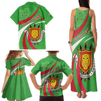 Personalized Burundi Independence Day Family Matching Tank Maxi Dress and Hawaiian Shirt Coat Of Arms With Map