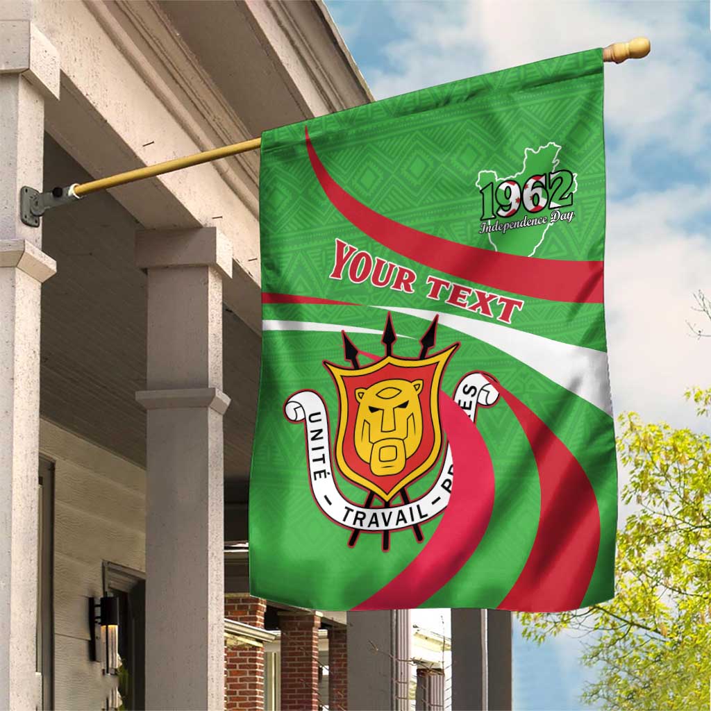 Personalized Burundi Independence Day Garden Flag Coat Of Arms With Map