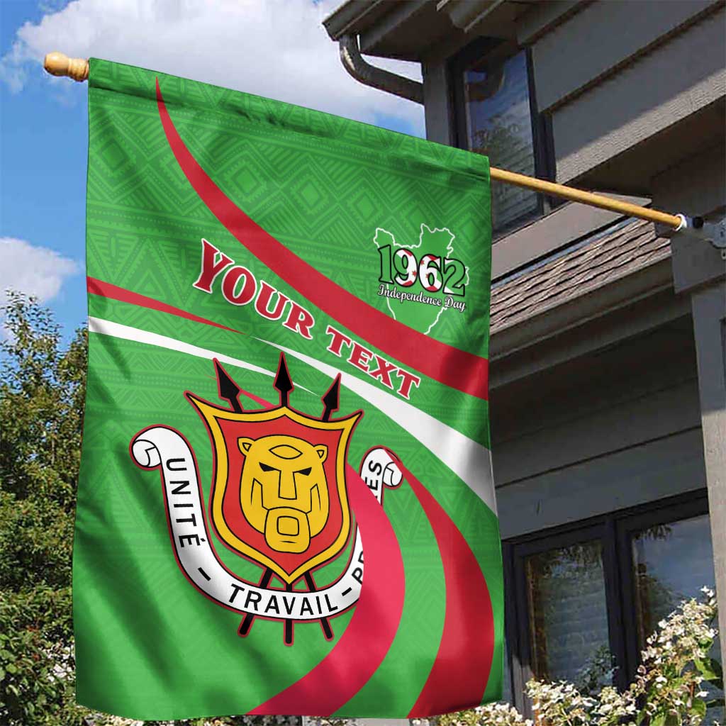 Personalized Burundi Independence Day Garden Flag Coat Of Arms With Map