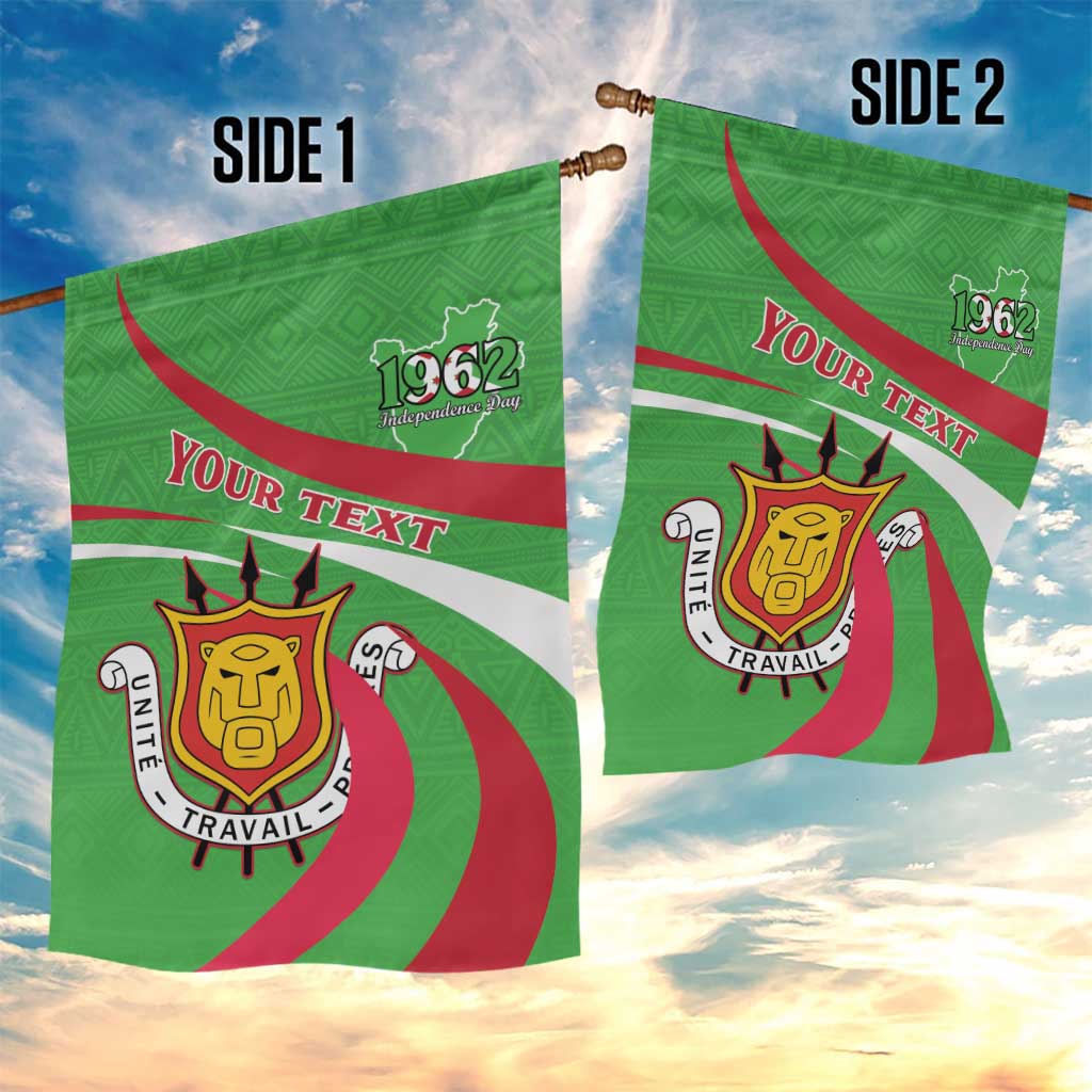 Personalized Burundi Independence Day Garden Flag Coat Of Arms With Map
