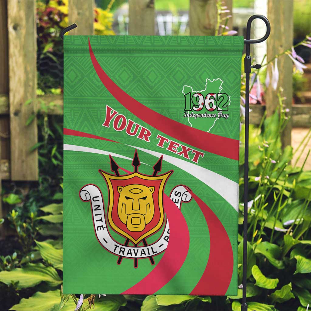 Personalized Burundi Independence Day Garden Flag Coat Of Arms With Map