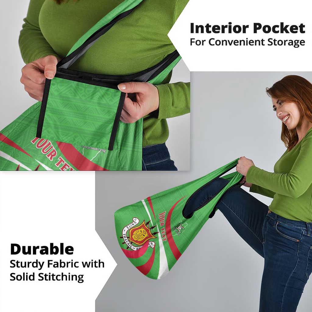 Personalized Burundi Independence Day Grocery Bag Coat Of Arms With Map