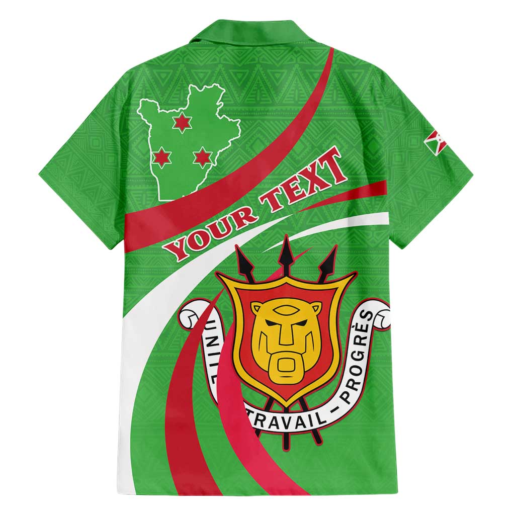 Personalized Burundi Independence Day Hawaiian Shirt Coat Of Arms With Map