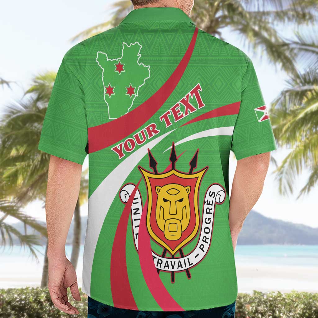 Personalized Burundi Independence Day Hawaiian Shirt Coat Of Arms With Map