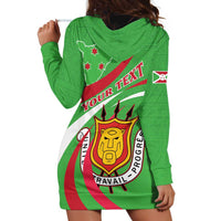 Personalized Burundi Independence Day Hoodie Dress Coat Of Arms With Map