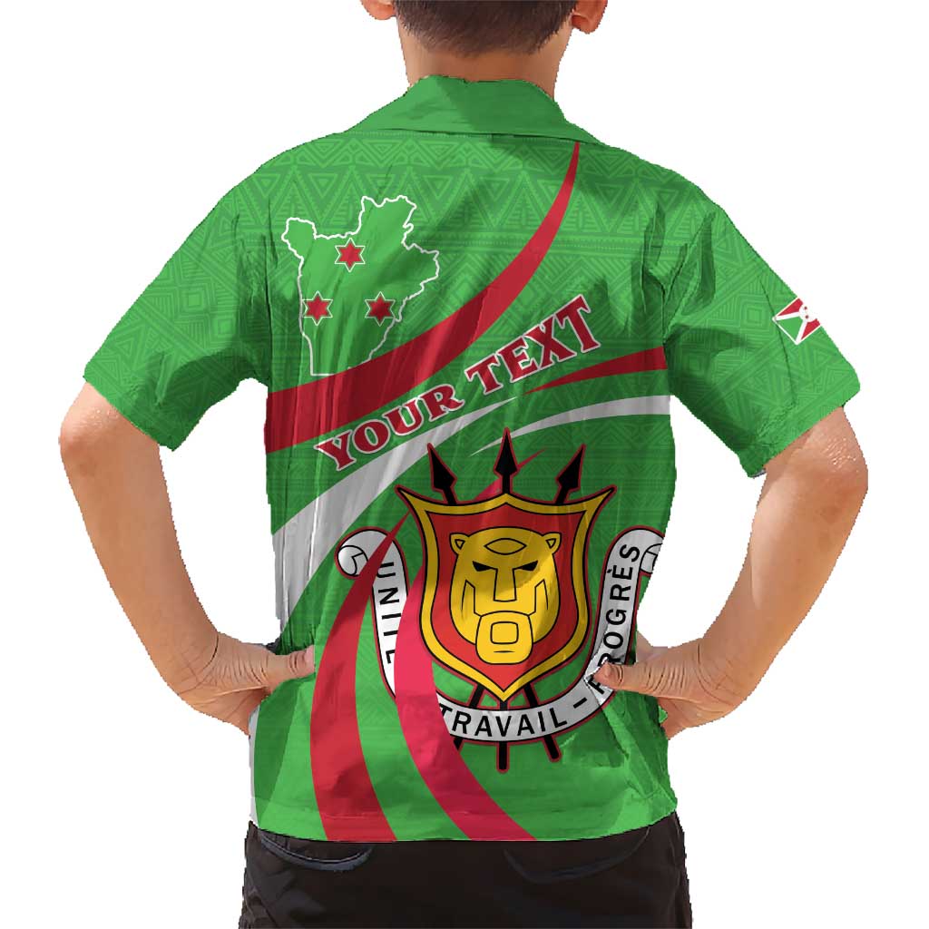 Personalized Burundi Independence Day Kid Hawaiian Shirt Coat Of Arms With Map