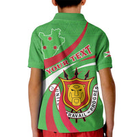 Personalized Burundi Independence Day Kid Polo Shirt Coat Of Arms With Map