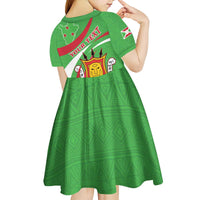 Personalized Burundi Independence Day Kid Short Sleeve Dress Coat Of Arms With Map
