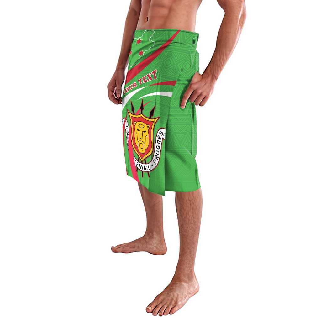 Personalized Burundi Independence Day Lavalava Coat Of Arms With Map