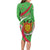 Personalized Burundi Independence Day Long Sleeve Bodycon Dress Coat Of Arms With Map