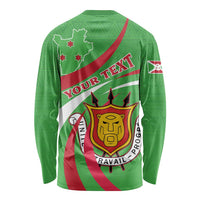 Personalized Burundi Independence Day Long Sleeve Shirt Coat Of Arms With Map