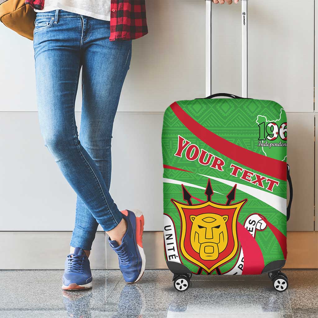 Personalized Burundi Independence Day Luggage Cover Coat Of Arms With Map
