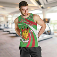 Personalized Burundi Independence Day Men Tank Top Coat Of Arms With Map