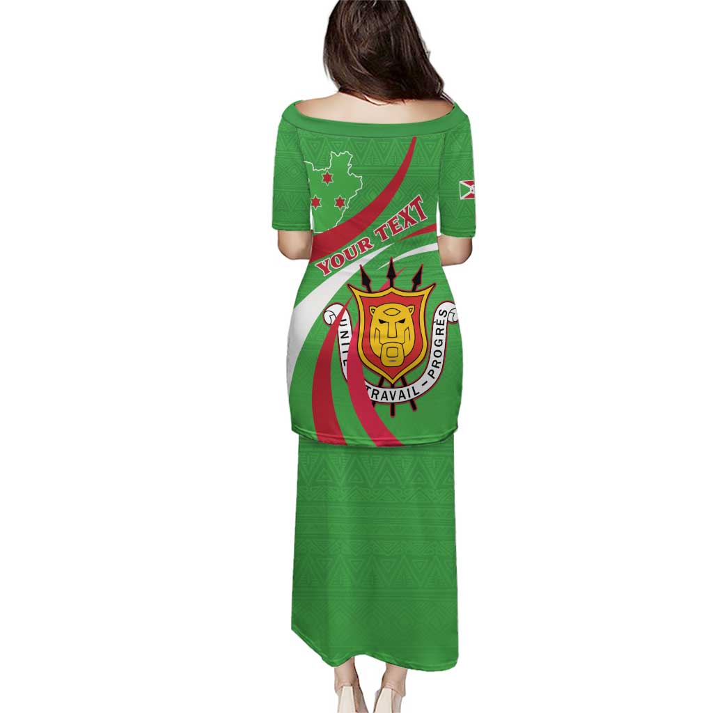 Personalized Burundi Independence Day Puletasi Coat Of Arms With Map