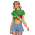 Personalized Burundi Independence Day Raglan Cropped T Shirt Coat Of Arms With Map