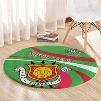 Personalized Burundi Independence Day Round Carpet Coat Of Arms With Map