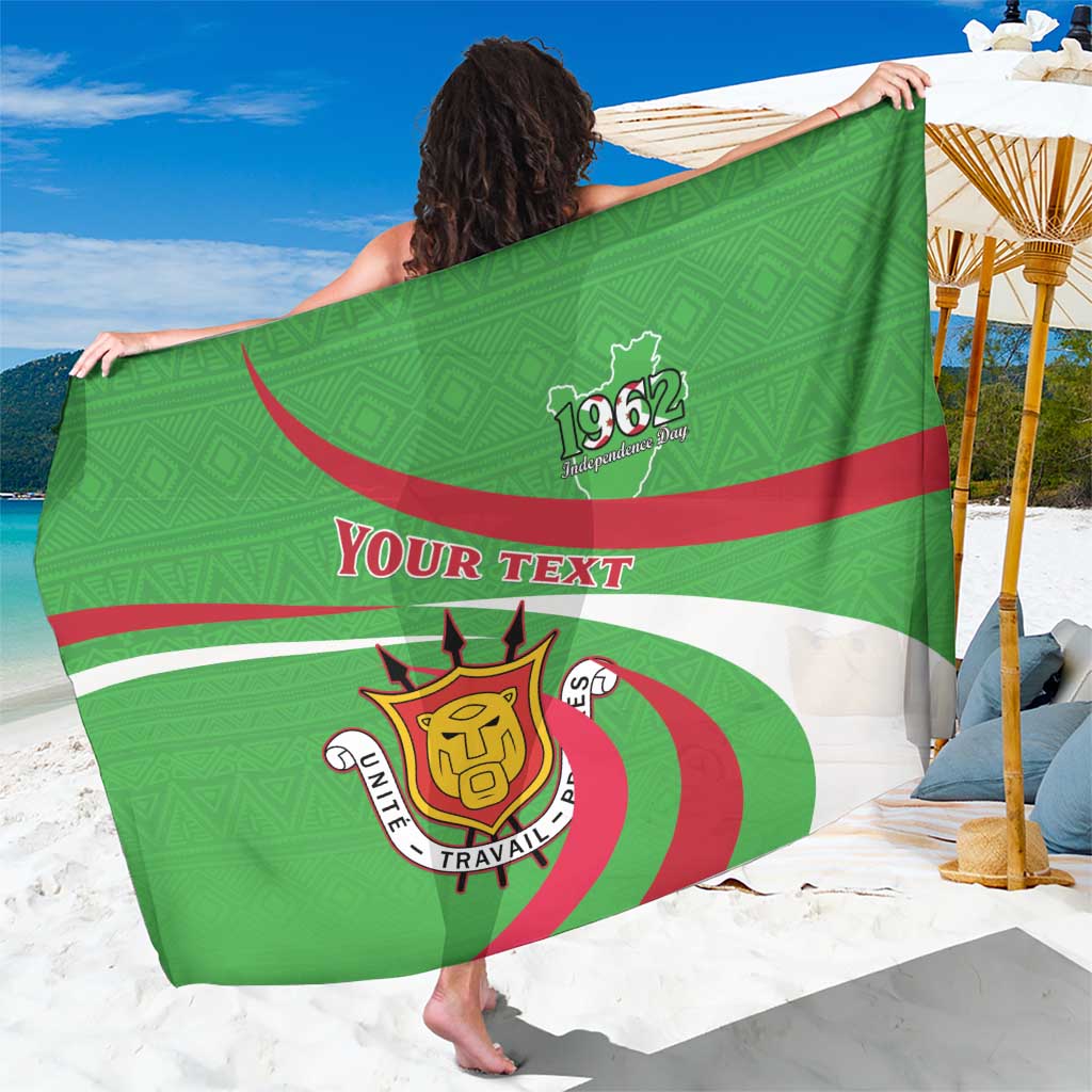 Personalized Burundi Independence Day Sarong Coat Of Arms With Map