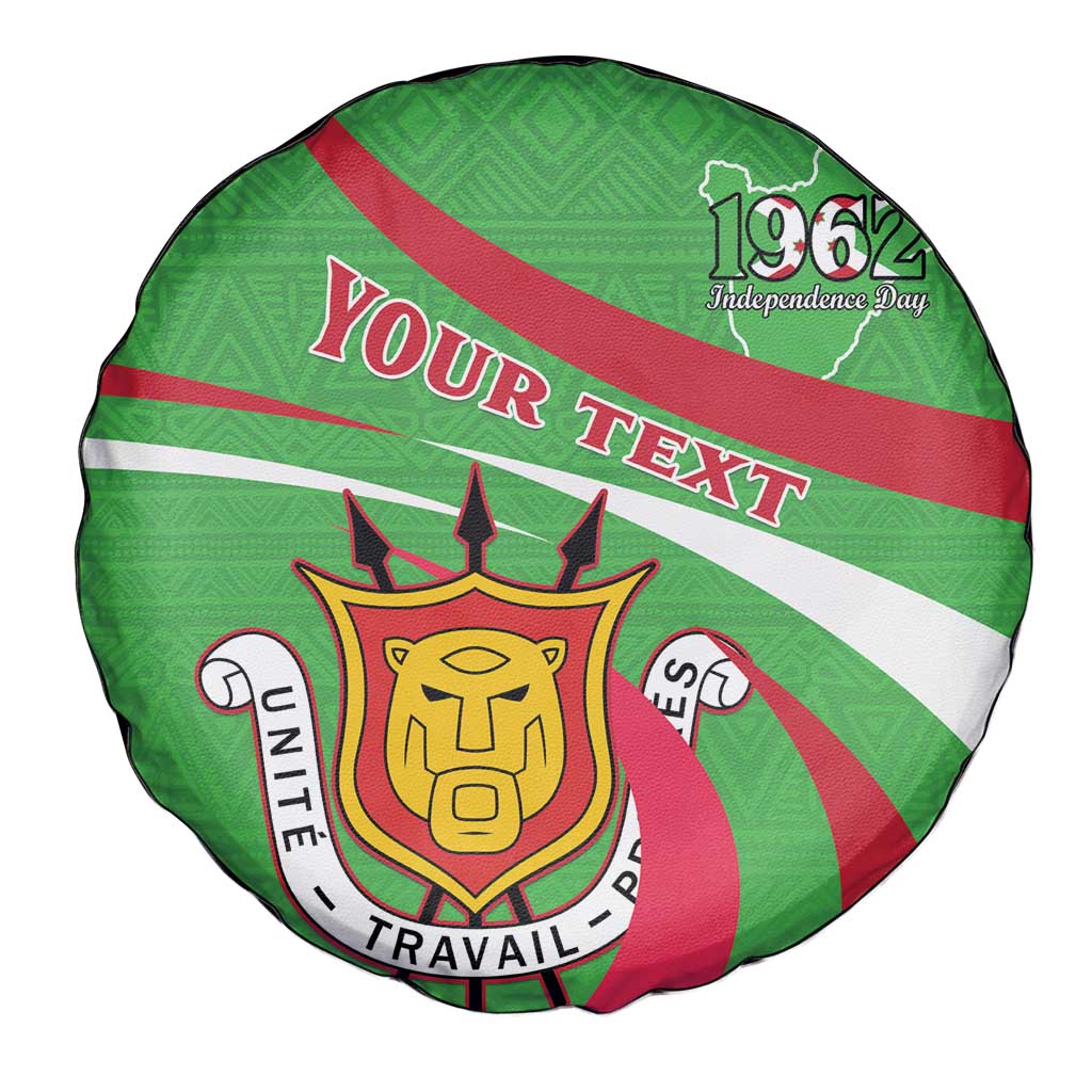 Personalized Burundi Independence Day Spare Tire Cover Coat Of Arms With Map