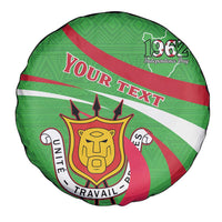 Personalized Burundi Independence Day Spare Tire Cover Coat Of Arms With Map