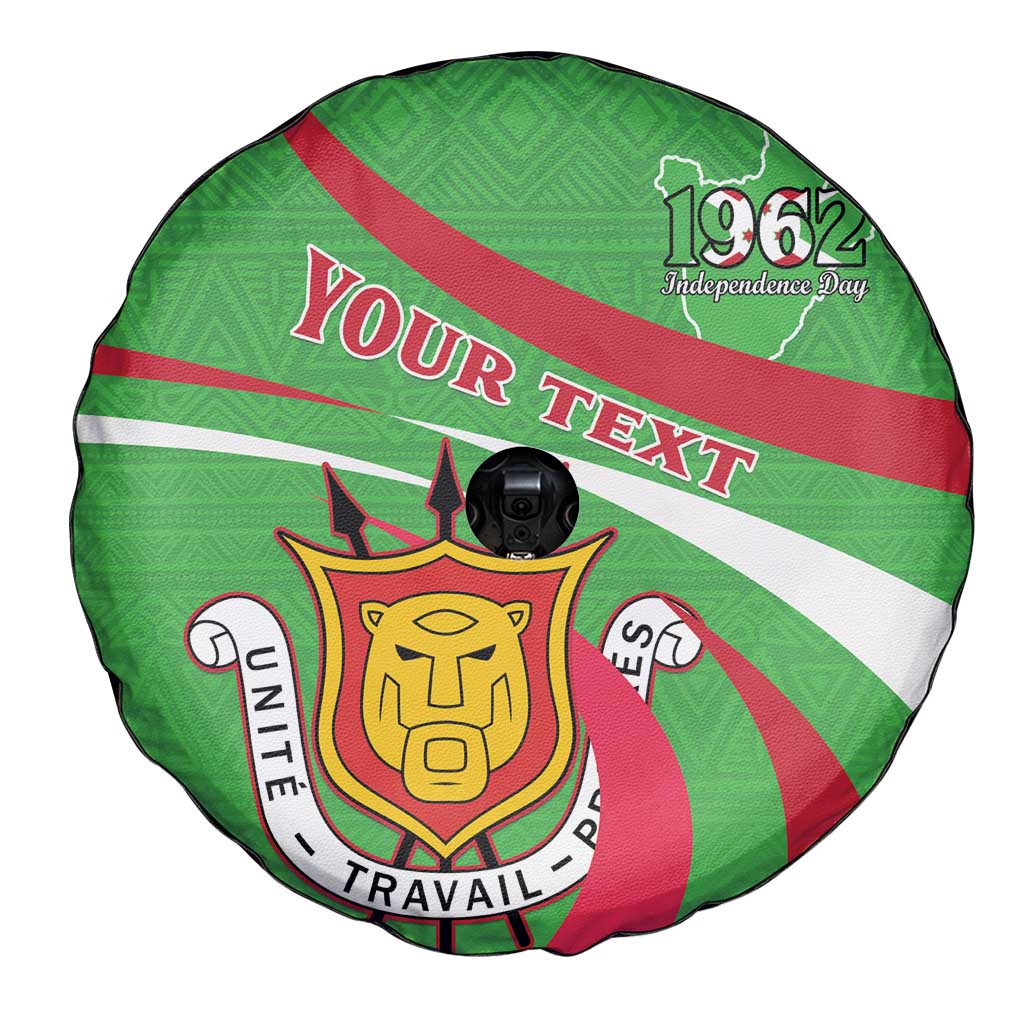 Personalized Burundi Independence Day Spare Tire Cover Coat Of Arms With Map