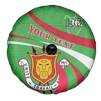 Personalized Burundi Independence Day Spare Tire Cover Coat Of Arms With Map
