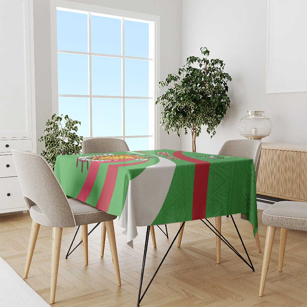 Personalized Burundi Independence Day Tablecloth Coat Of Arms With Map