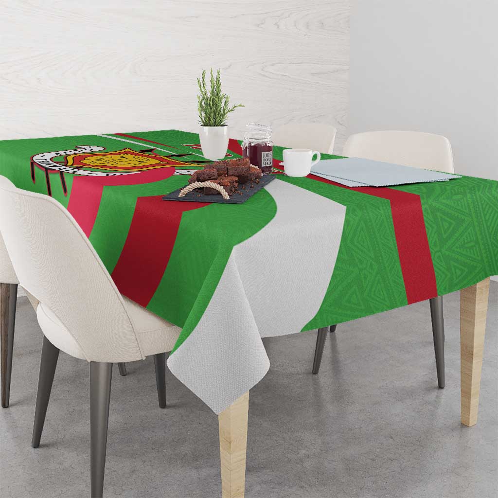 Personalized Burundi Independence Day Tablecloth Coat Of Arms With Map
