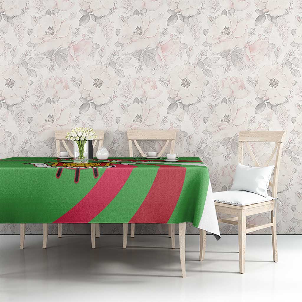 Personalized Burundi Independence Day Tablecloth Coat Of Arms With Map