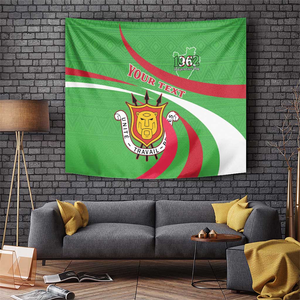 Personalized Burundi Independence Day Tapestry Coat Of Arms With Map