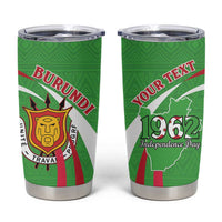 Personalized Burundi Independence Day Tumbler Cup Coat Of Arms With Map