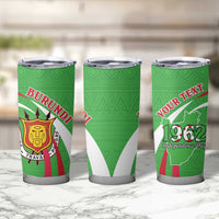 Personalized Burundi Independence Day Tumbler Cup Coat Of Arms With Map