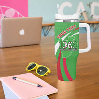 Personalized Burundi Independence Day Tumbler With Handle Coat Of Arms With Map