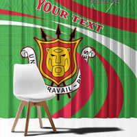 Personalized Burundi Independence Day Window Curtain Coat Of Arms With Map