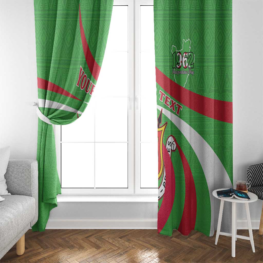 Personalized Burundi Independence Day Window Curtain Coat Of Arms With Map