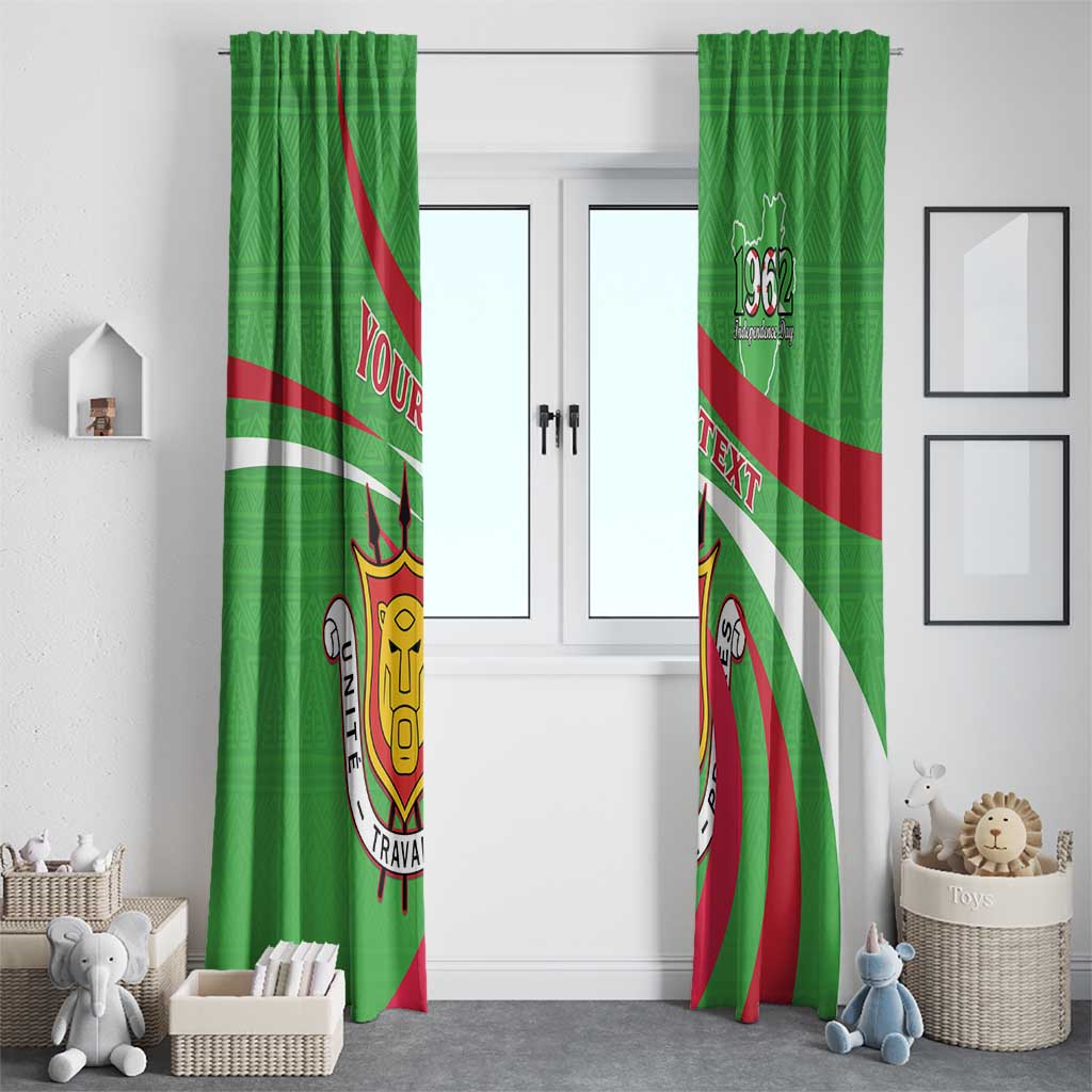 Personalized Burundi Independence Day Window Curtain Coat Of Arms With Map