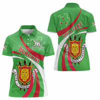 Personalized Burundi Independence Day Women Polo Shirt Coat Of Arms With Map