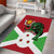 Personalized Burundi Area Rug Lion and Coat Of Arms - Flag Style