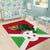 Personalized Burundi Area Rug Lion and Coat Of Arms - Flag Style