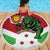 Personalized Burundi Beach Blanket Lion and Coat Of Arms - Flag Style