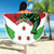 Personalized Burundi Beach Blanket Lion and Coat Of Arms - Flag Style