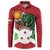 Personalized Burundi Button Sweatshirt Lion and Coat Of Arms - Flag Style