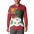 Personalized Burundi Button Sweatshirt Lion and Coat Of Arms - Flag Style