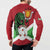 Personalized Burundi Button Sweatshirt Lion and Coat Of Arms - Flag Style
